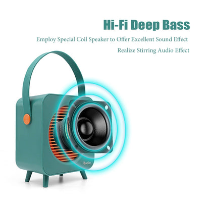 Oneder V9 Fabric Portable Wireless Bluetooth Speaker Portable Card Subwoofer Creative Gift Mini Speaker(Cyan) - Desktop Speaker by OneDer | Online Shopping UK | buy2fix