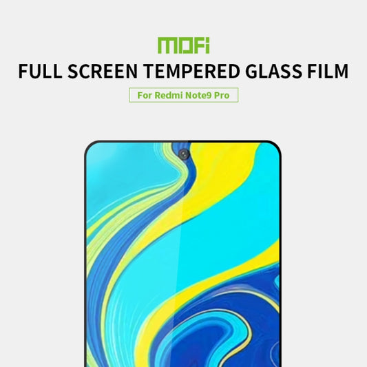 For Xiaomi Redmi Note 9 Pro MOFI 9H 2.5D Full Screen Tempered Glass Film by MOFI