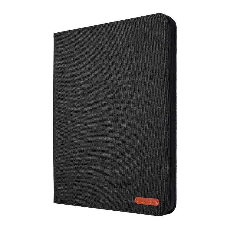 For iPad Pro 11(2020) Horizontal Flip TPU + Fabric PU Leather Protective Tablet Case with Name Card Clip(Black) - iPad Pro 11 (2020) Cases by buy2fix | Online Shopping UK | buy2fix