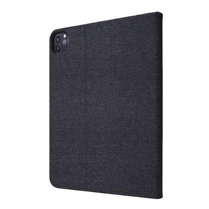 For iPad Pro 11(2020) Horizontal Flip TPU + Fabric PU Leather Protective Tablet Case with Name Card Clip(Black) - iPad Pro 11 (2020) Cases by buy2fix | Online Shopping UK | buy2fix