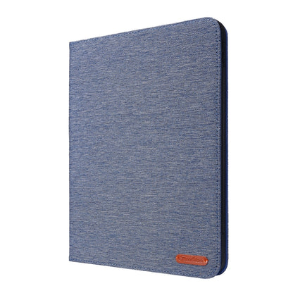 For iPad Pro 11(2020) Horizontal Flip TPU + Fabric PU Leather Protective Tablet Case with Name Card Clip(Deep Blue) - iPad Pro 11 (2020) Cases by buy2fix | Online Shopping UK | buy2fix