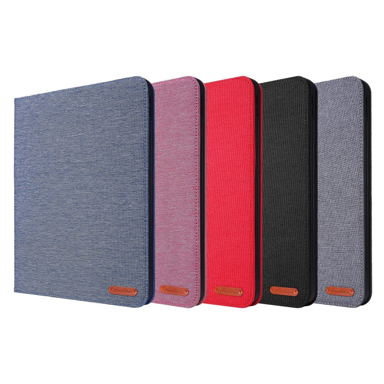 For iPad Pro 11(2020) Horizontal Flip TPU + Fabric PU Leather Protective Tablet Case with Name Card Clip(Deep Blue) - iPad Pro 11 (2020) Cases by buy2fix | Online Shopping UK | buy2fix