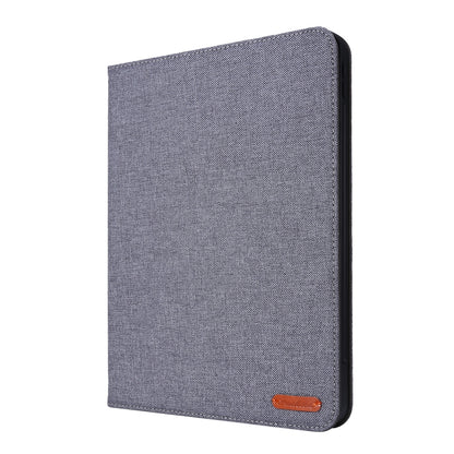 For iPad Pro 11(2020) Horizontal Flip TPU + Fabric PU Leather Protective Tablet Case with Name Card Clip(Gray) - iPad Pro 11 (2020) Cases by buy2fix | Online Shopping UK | buy2fix