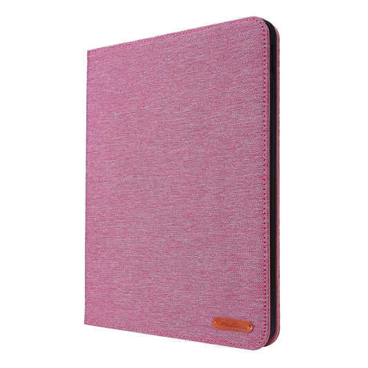 For iPad Pro 11(2020) Horizontal Flip TPU + Fabric PU Leather Protective Tablet Case with Name Card Clip(Rose Red) - iPad Pro 11 (2020) Cases by buy2fix | Online Shopping UK | buy2fix