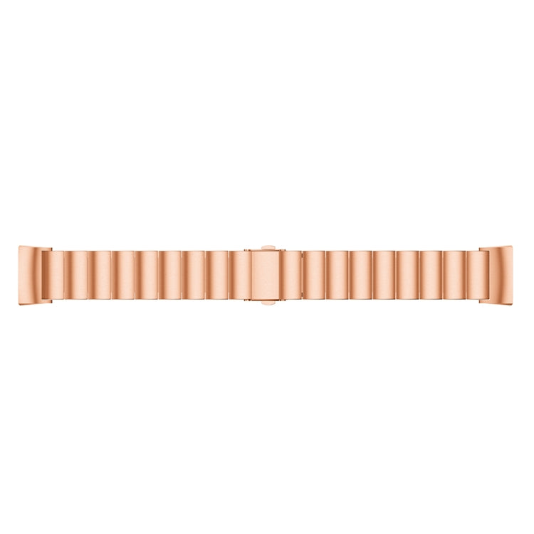 One Beads Slingshot Buckle Solid Stainless Steel Watch Band for Fitbit Charge 4(Rose Gold) - Watch Bands by buy2fix | Online Shopping UK | buy2fix