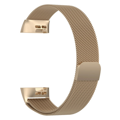 Stainless Steel Magnet Watch Band for FITBIT Charge  4 / 3，Small Size: 190x18mm(Champagne Gold) - Watch Bands by buy2fix | Online Shopping UK | buy2fix