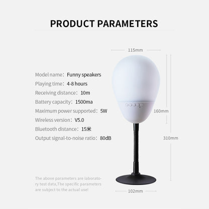 T6 Funny Bluetooth Speaker Flapping Relieve Stress Colorful Lights Soundbar Rubber Support TF Card - Desktop Speaker by buy2fix | Online Shopping UK | buy2fix