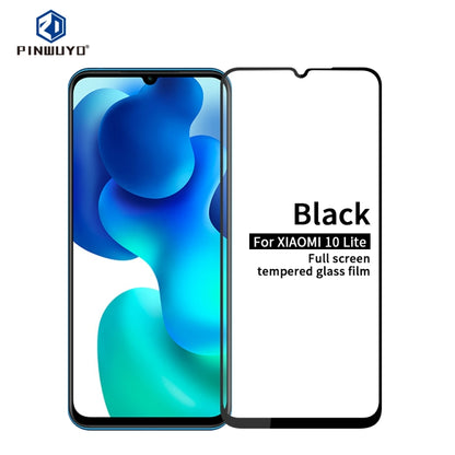 For Xiaomi 10 Lite PINWUYO 9H 2.5D Full Screen Tempered Glass Film(Black) -  by PINWUYO | Online Shopping UK | buy2fix