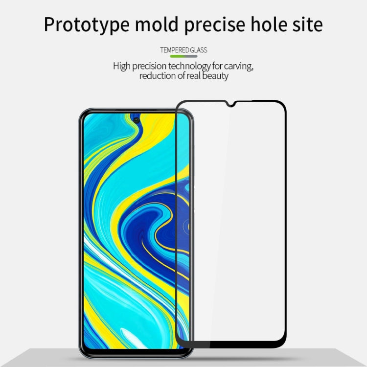 For Xiaomi Redmi Note9 PINWUYO 9H 2.5D Full Screen Tempered Glass Film(Black) -  by PINWUYO | Online Shopping UK | buy2fix