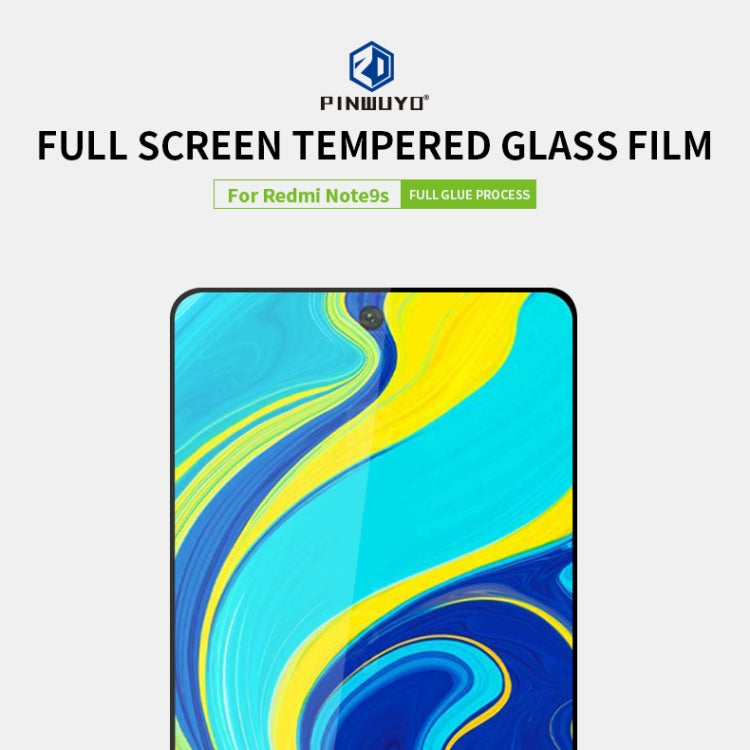 For Xiaomi Redmi Note9Pro / Note9S PINWUYO 9H 2.5D Full Screen Tempered Glass Film(Black) -  by PINWUYO | Online Shopping UK | buy2fix