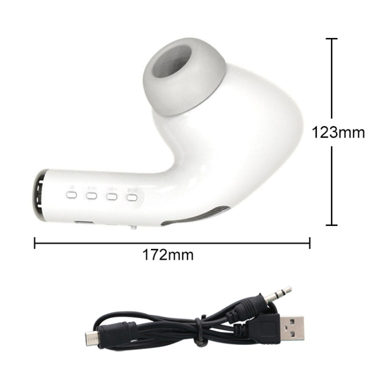 MK-201 Large Earphone Shape Bluetooth Speaker Wireless 3D Stereo Outdoor Portable Speaker, Support Hands-free Calling & FM & TF Card / USB Flash Disk / 3.5mm AUX Music Play (Blue) - Desktop Speaker by buy2fix | Online Shopping UK | buy2fix