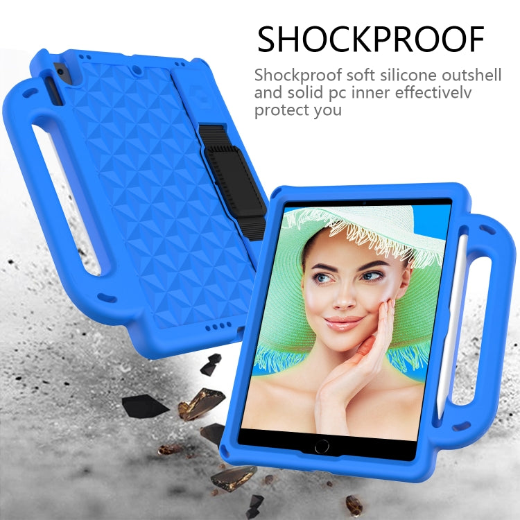 Diamond Texture Design EVA Children Shockproof Protective Case with Strap For iPad 10.2 2021 / 2020 / 2019 / Pro 10.5(Blue+Black) - iPad 10.2 Cases by buy2fix | Online Shopping UK | buy2fix