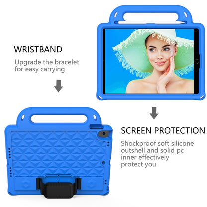 Diamond Texture Design EVA Children Shockproof Protective Case with Strap For iPad 10.2 2021 / 2020 / 2019 / Pro 10.5(Blue+Black) - iPad 10.2 Cases by buy2fix | Online Shopping UK | buy2fix