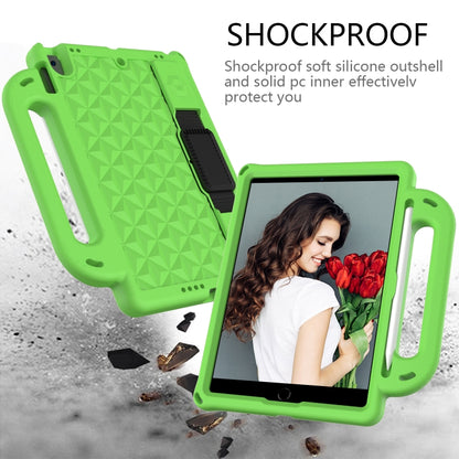 Diamond Texture Design EVA Children Shockproof Protective Case with Strap For iPad 10.2 2021 / 2020 / 2019 / Pro 10.5(Green+Black) - iPad 10.2 Cases by buy2fix | Online Shopping UK | buy2fix