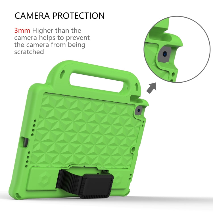 Diamond Texture Design EVA Children Shockproof Protective Case with Strap For iPad 10.2 2021 / 2020 / 2019 / Pro 10.5(Green+Black) - iPad 10.2 Cases by buy2fix | Online Shopping UK | buy2fix