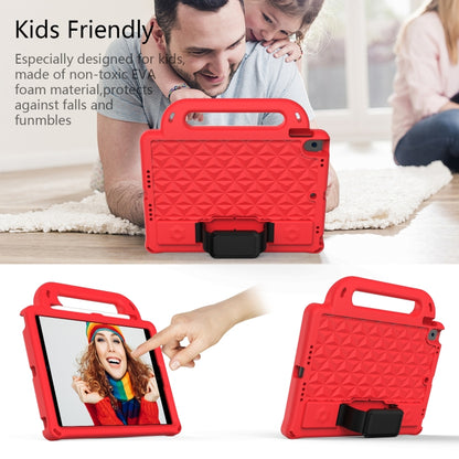 Diamond Texture Design EVA Children Shockproof Protective Case with Strap For iPad 10.2 2021 / 2020 / 2019 / Pro 10.5(Red+Black) - iPad 10.2 Cases by buy2fix | Online Shopping UK | buy2fix