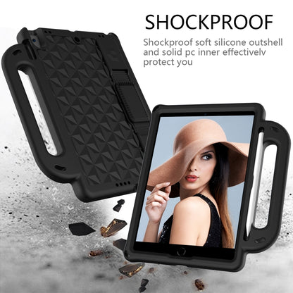 Diamond Texture Design EVA Children Shockproof Protective Case with Strap For iPad 10.2 2021 / 2020 / 2019 / Pro 10.5(Black) - iPad 10.2 Cases by buy2fix | Online Shopping UK | buy2fix