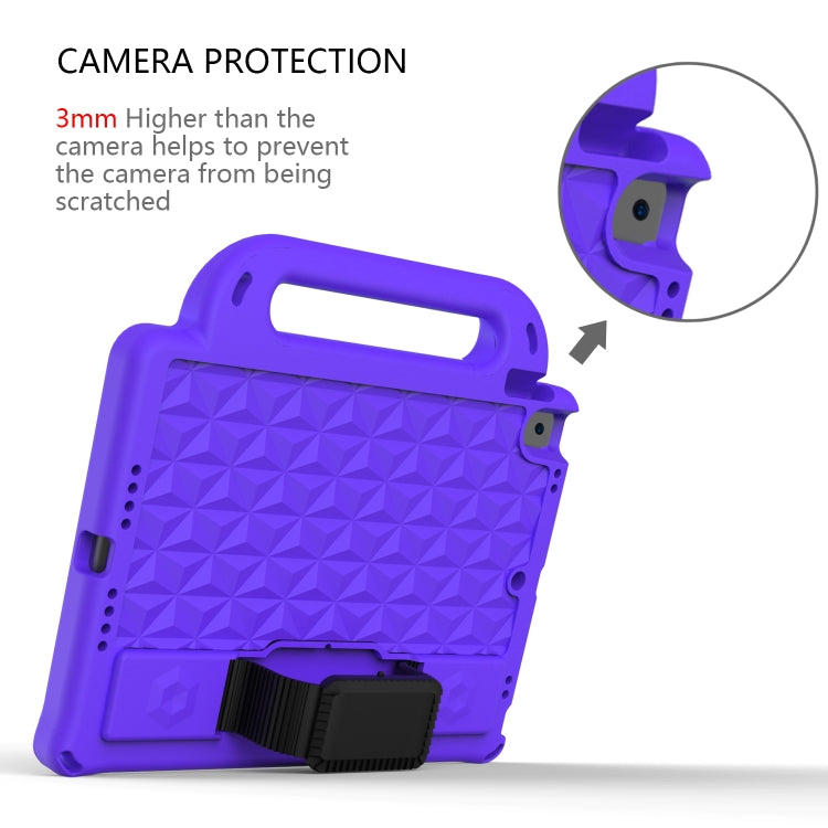 Diamond Texture Design EVA Children Shockproof Protective Case with Strap For iPad 10.2 2021 / 2020 / 2019 / Pro 10.5(Purple+Black) - iPad 10.2 Cases by buy2fix | Online Shopping UK | buy2fix