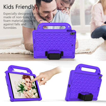 Diamond Texture Design EVA Children Shockproof Protective Case with Strap For iPad 10.2 2021 / 2020 / 2019 / Pro 10.5(Purple+Black) - iPad 10.2 Cases by buy2fix | Online Shopping UK | buy2fix