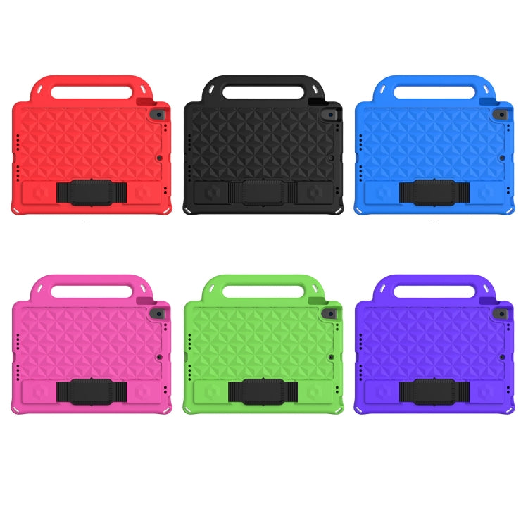 Diamond Texture Design EVA Children Shockproof Protective Case with Strap For iPad 10.2 2021 / 2020 / 2019 / Pro 10.5(Purple+Black) - iPad 10.2 Cases by buy2fix | Online Shopping UK | buy2fix