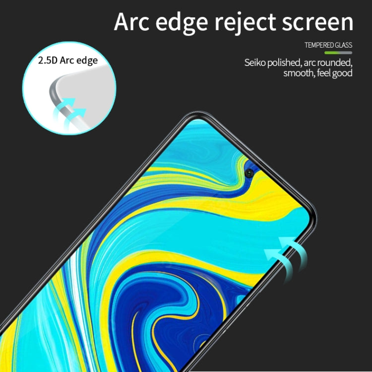 For Xiaomi Redmi Note 9 MOFI 9H 2.5D Full Screen Tempered Glass Film(Black) -  by MOFI | Online Shopping UK | buy2fix