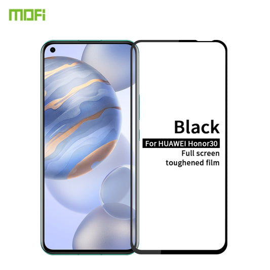 For Huawei Honor 30 / Nova7 MOFI 9H 2.5D Full Screen Tempered Glass Film(Black) by MOFI