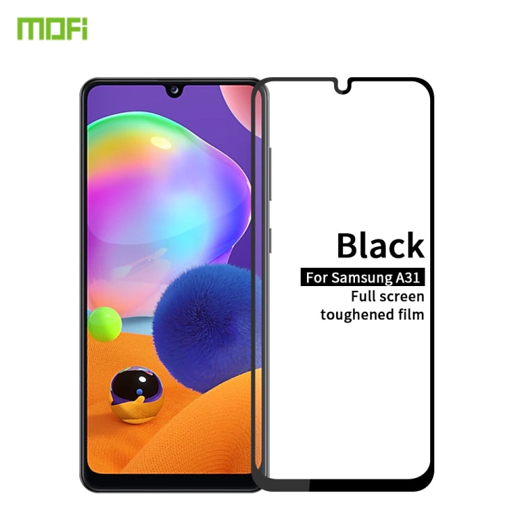 For Galaxy A31 MOFI 9H 2.5D Full Screen Tempered Glass Film(Black) - Galaxy Tempered Glass by MOFI | Online Shopping UK | buy2fix