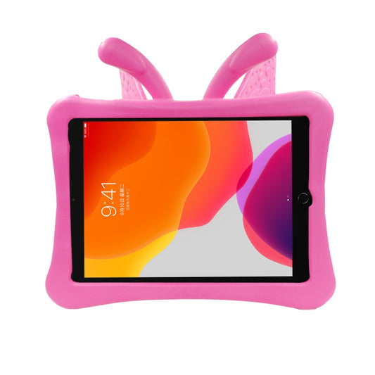 Butterfly Bracket Style EVA Children Shockproof Protective Case For iPad 10.2 2021 / 2020 / 2019 / 10.5(RoseRed) - iPad 10.2 Cases by buy2fix | Online Shopping UK | buy2fix
