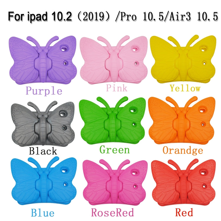 Butterfly Bracket Style EVA Children Shockproof Protective Case For iPad 10.2 2021 / 2020 / 2019 / 10.5(RoseRed) - iPad 10.2 Cases by buy2fix | Online Shopping UK | buy2fix