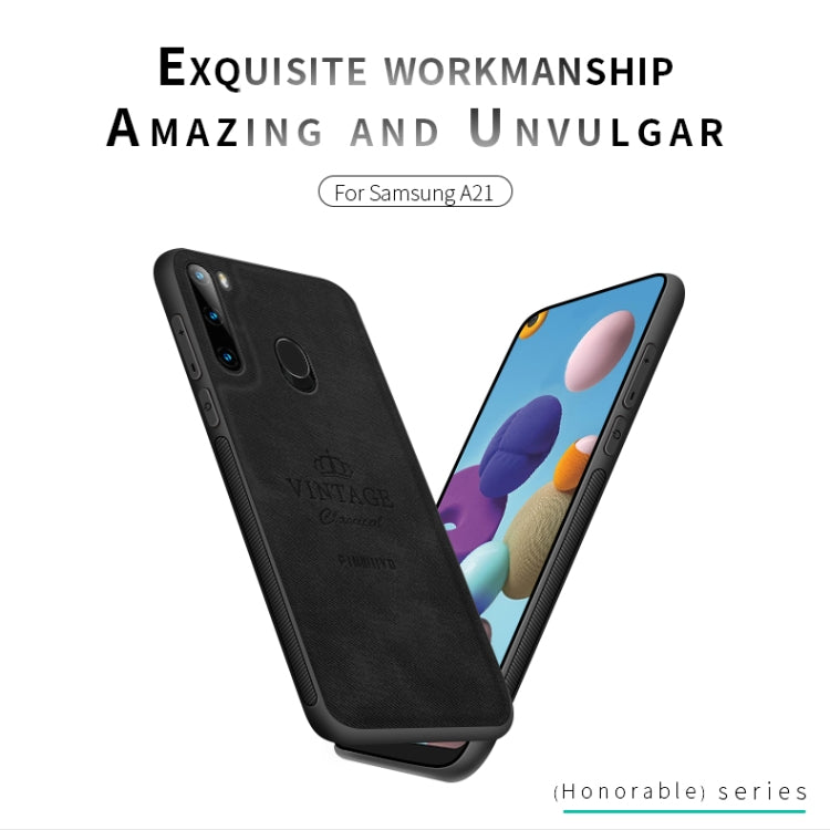 For Galaxy A21 PINWUYO Zun Series PC + TPU + Skin Waterproof And Anti-fall All-inclusive Protective Shell(Black) - Galaxy Phone Cases by PINWUYO | Online Shopping UK | buy2fix