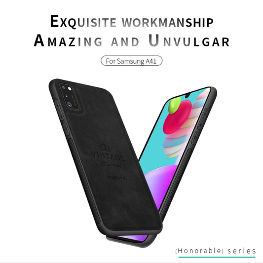 For Galaxy A41 PINWUYO Zun Series PC + TPU + Skin Waterproof And Anti-fall All-inclusive Protective Shell(Blue) by PINWUYO