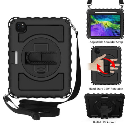 For iPad Pro 11 (2020) PC + Silicone Shockproof Combination Tablet Case with 360 Degree Rotating Holder & Handle(Black) - iPad Pro 11 (2020) Cases by buy2fix | Online Shopping UK | buy2fix