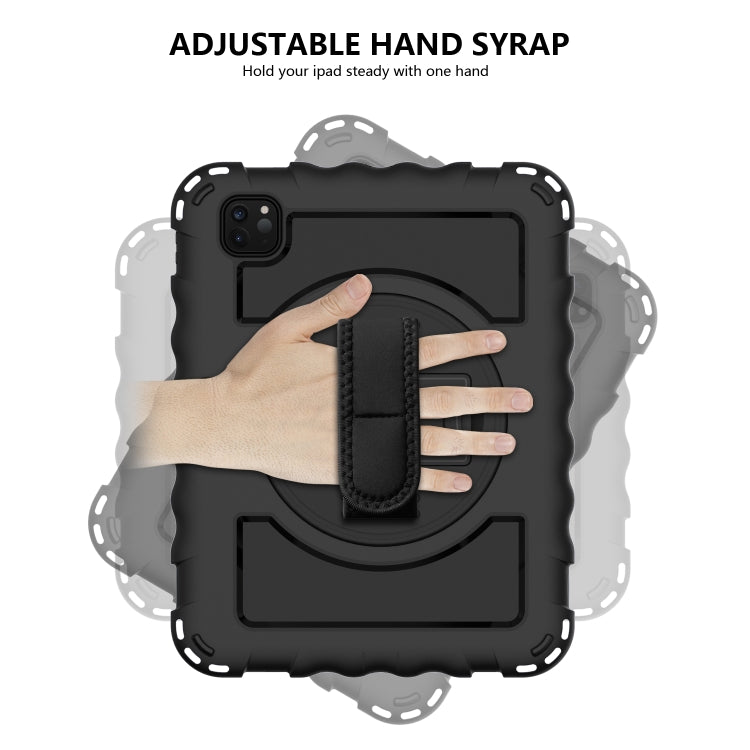 For iPad Pro 11 (2020) PC + Silicone Shockproof Combination Tablet Case with 360 Degree Rotating Holder & Handle(Black) - iPad Pro 11 (2020) Cases by buy2fix | Online Shopping UK | buy2fix