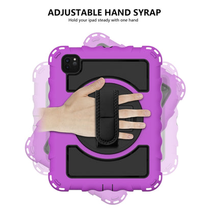 For iPad Pro 11 (2020) PC + Silicone Shockproof Combination Tablet Case with 360 Degree Rotating Holder & Handle(Purple) - iPad Pro 11 (2020) Cases by buy2fix | Online Shopping UK | buy2fix