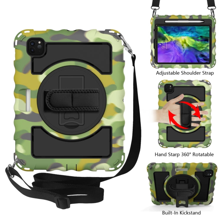 For iPad Pro 11 (2020) PC + Silicone Shockproof Combination Tablet Case with 360 Degree Rotating Holder & Handle(Camouflage) - iPad Pro 11 (2020) Cases by buy2fix | Online Shopping UK | buy2fix