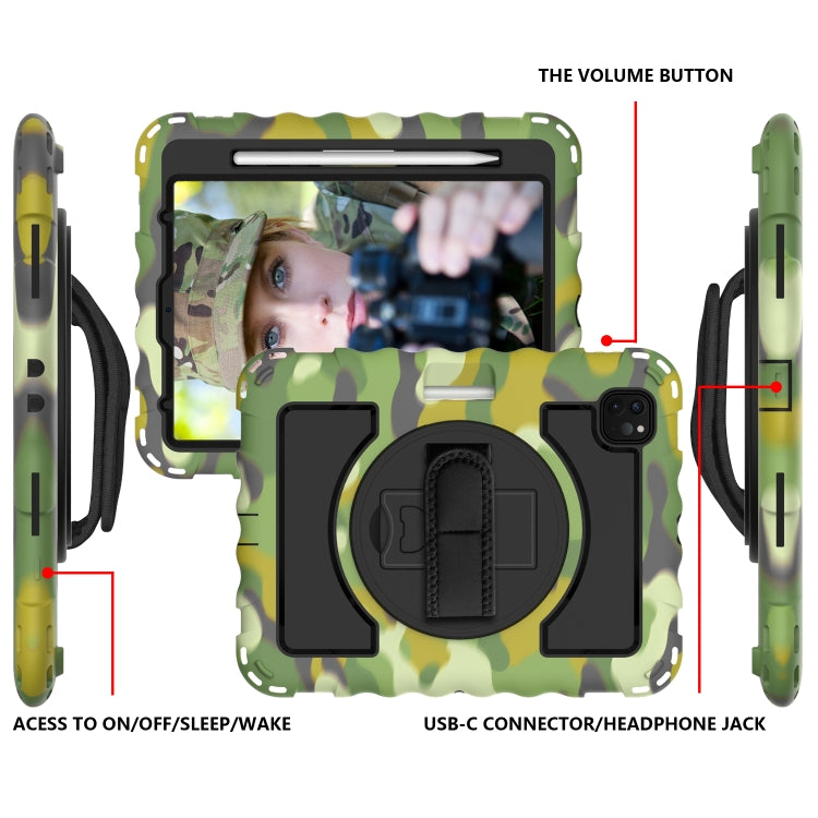 For iPad Pro 11 (2020) PC + Silicone Shockproof Combination Tablet Case with 360 Degree Rotating Holder & Handle(Camouflage) - iPad Pro 11 (2020) Cases by buy2fix | Online Shopping UK | buy2fix