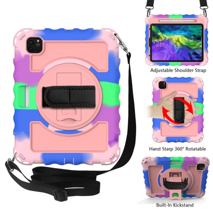 For iPad Pro 11 (2020) PC + Silicone Shockproof Combination Tablet Case with 360 Degree Rotating Holder & Handle(Colorful+Rose Gold) - iPad Pro 11 (2020) Cases by buy2fix | Online Shopping UK | buy2fix