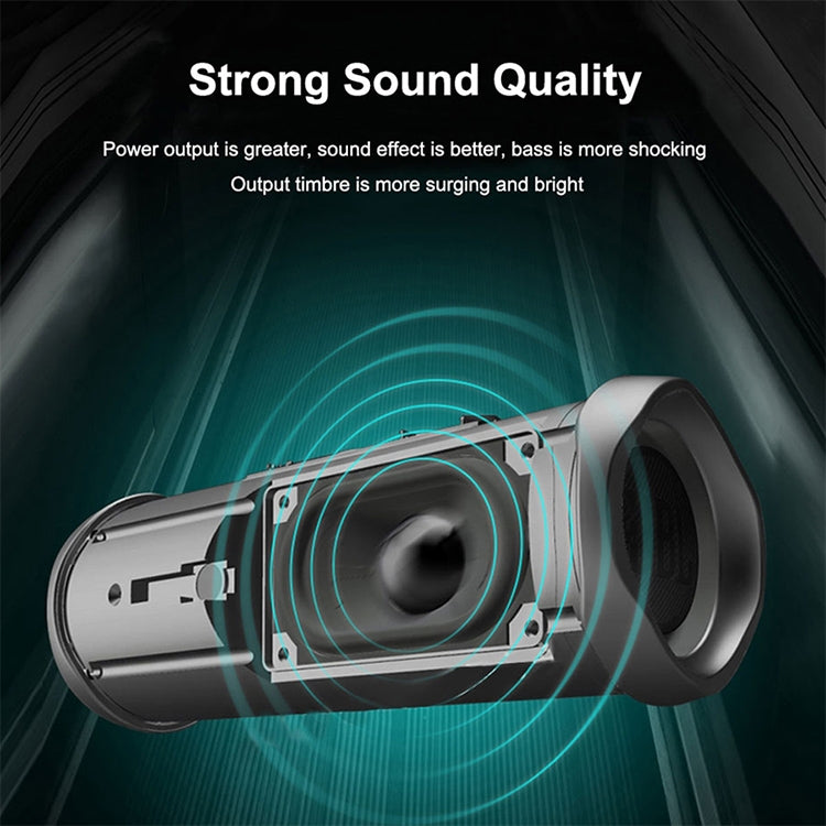 T&G TG191 10W Waterproof Bluetooth Speaker Stereo Double Diaphragm Subwoofer Portable Audio FM Radio(Black) - Waterproof Speaker by T&G | Online Shopping UK | buy2fix