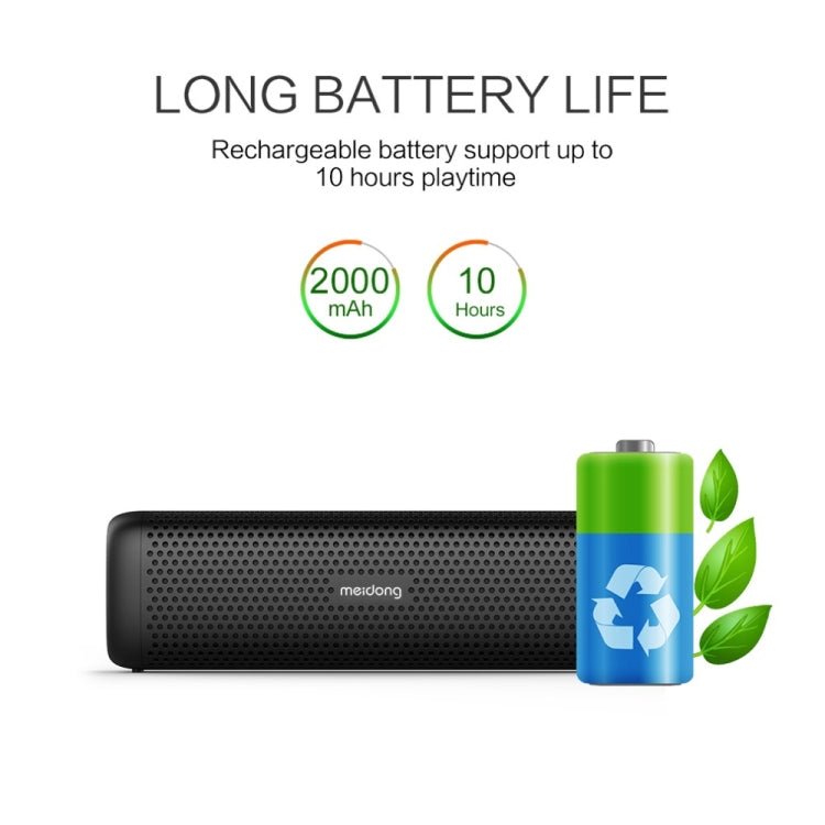 meidong MD-6110 Portable wireless Bluetooth Speaker Stereo 15W TF Music Subwoofer Metal Speakers for Outdoor - Desktop Speaker by meidong | Online Shopping UK | buy2fix