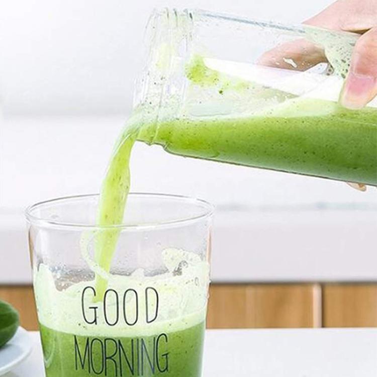 USB Rechargeable Electric Automatic Vegetable Fruit Citrus Orange Juice Maker Cup Mixer Bottle (380ML)(4 Blades Green) by buy2fix