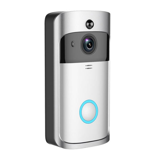V5 Smart Phone Call Visual Recording Video Doorbell Night Vision Wireless WiFi Security Home Monitor Intercom Door Bell, Standard(Silver) - Video DoorBell by buy2fix | Online Shopping UK | buy2fix