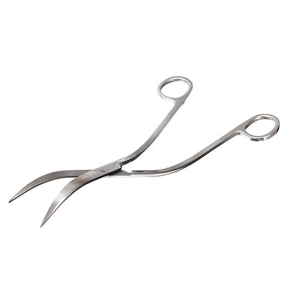 Water Grass Tool Aquarium Stainless Steel Wave Shaped Scissors Lengthened Tweezers(Silver) - Cleaning Tools by buy2fix | Online Shopping UK | buy2fix
