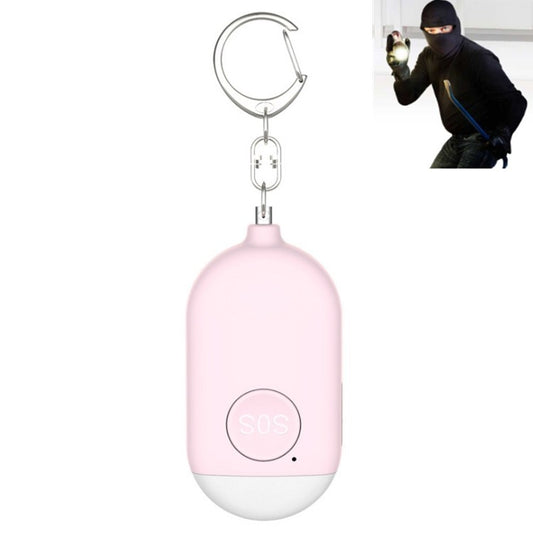 130dB IP44 Waterproof Rechargeable Anti-wolf Alarm Flashlight Intelligent Personal Alarm, English Packaging(Pink) by buy2fix