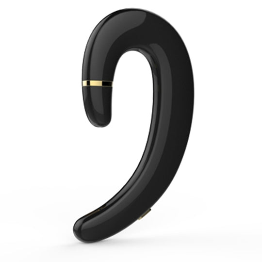 ET Bluetooth Earphone Wireless Headset Handsfree Ear Hook Waterproof Noise Cancelling Earphone with Mic for Android IPhone(black)