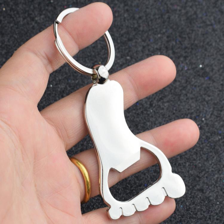 Personality Creative Male and Female Metal Keychain Bottle Opener, Specification: Silver - Key Rings by buy2fix | Online Shopping UK | buy2fix