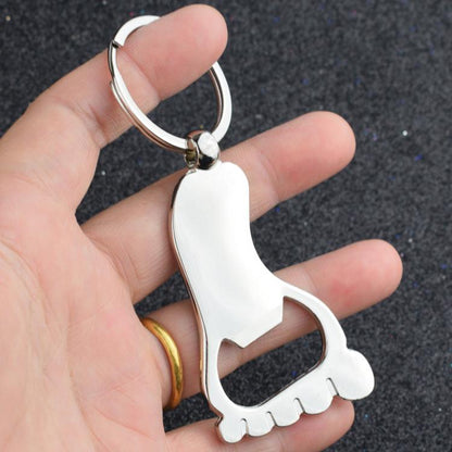 Personality Creative Male and Female Metal Keychain Bottle Opener, Specification: Silver - Key Rings by buy2fix | Online Shopping UK | buy2fix