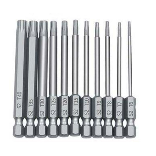 11pcs / Set 75mm Plum Blossom Hollow Bit Multifunctional Peeling Bit Set by buy2fix