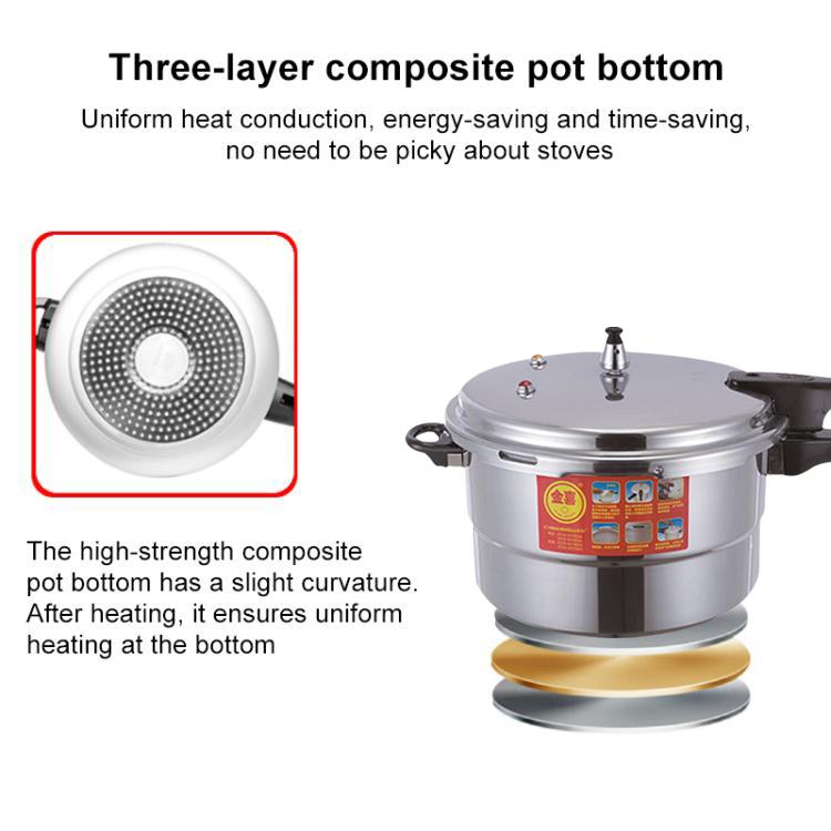 Household Aluminum Pressure Cooker Electric Pressure Cooker Suitable for Gas Stove, Type:24cm Single Use Bottom by buy2fix