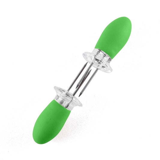 5 Pairs Outdoor BBQ Stainless Steel Corn Fork Fruit Fork Corn Device(Green) by buy2fix