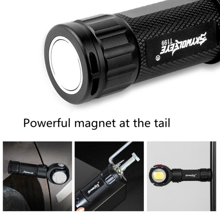 SKYWOLFEYE  Lamp Head 360 Degree Rotation USB Rechargeable LED Glare Flashlight With Magnet COB Work Light, Style:Without Battery - LED Flashlight by buy2fix | Online Shopping UK | buy2fix